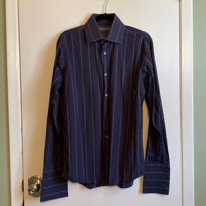 Banana Republic men 15-15 1/2 M cufflink button down shirt